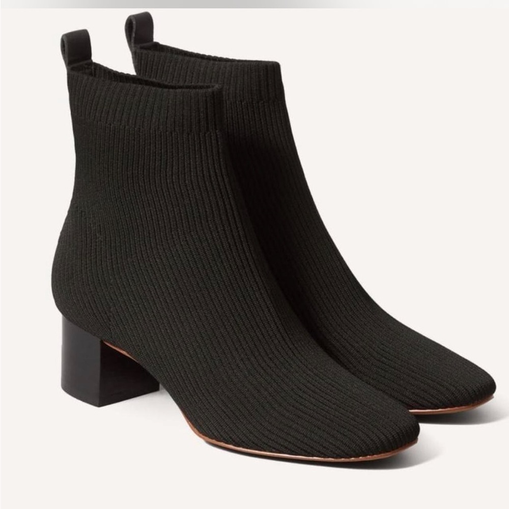Everlane The Glove Boot in black ReKnit fabric